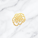 Carnation Charm - High Quality, Affordable, Whimsical, Hand Drawn Individual Charms for a Custom Locket - January Birthday Gift - Available in Gold and Silver - Made in USA - Brevity Jewelry