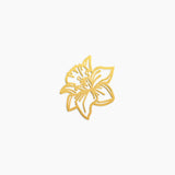 Daffodil Charm - High Quality, Affordable, Whimsical, Hand Drawn Individual Charms for a Custom Locket - March Birthday Gift - Available in Gold and Silver - Made in USA - Brevity Jewelry