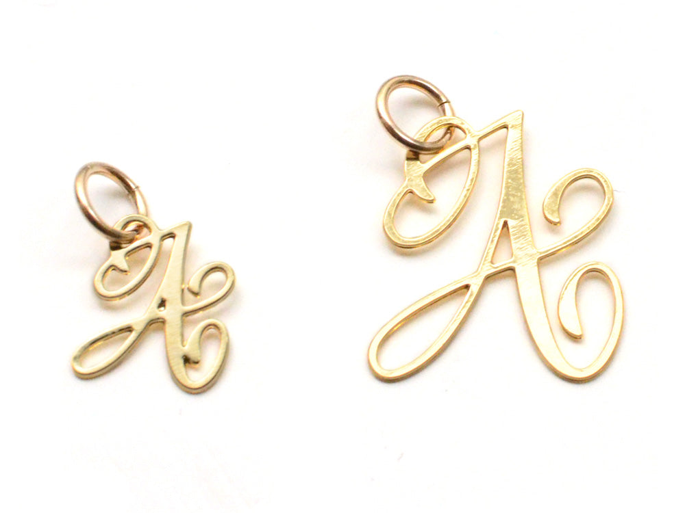 Initial Charm - Handwritten By A Calligrapher - High Quality, Affordable, Self Love, Initial Letter Charm Necklace - Available in Gold and Silver - Made in USA - Brevity Jewelry