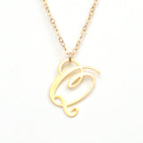 Q Letter Charm - Handwritten By A Calligrapher - High Quality, Affordable, Self Love, Initial Letter Charm Necklace - Available in Gold and Silver - Made in USA - Brevity Jewelry