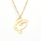 Q Letter Necklace - Handwritten By A Calligrapher - High Quality, Affordable, Self Love, Initial Letter Charm Necklace - Available in Gold and Silver - Made in USA - Brevity Jewelry