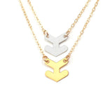 Arrowheads Mixed Metal Necklace - High Quality, Affordable Necklace - Available in Mixed Gold and Silver - Made in USA - Brevity Jewelry