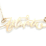 Atlanta City Love Necklace - High Quality, Hand Lettered, Calligraphy City Necklace - Your Favorite City - Available in Gold and Silver - Made in USA - Brevity Jewelry