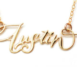 Austin City Love Necklace - High Quality, Hand Lettered, Calligraphy City Necklace - Your Favorite City - Available in Gold and Silver - Made in USA - Brevity Jewelry