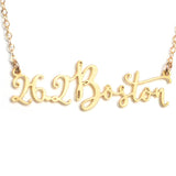 26.2 Boston Marathon Necklace - High Quality, Affordable Necklace - Available in Gold and Silver - Made in USA - Brevity Jewelry - Perfect Gift For Runners