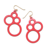 Bubble Earrings - High Quality, Affordable, Geometric Earrings - Available in Black and White Acrylic, Gold, Silver, and Limited Edition Coral Powdercoat Finish - Made in USA - Brevity Jewelry