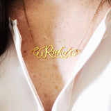 Custom Calligraphy Name Necklace - Your Name Handwritten By A Calligrapher - High Quality, Affordable, One-of-a-kind, Personalized Necklace - Available in Gold and Silver - Made in USA - Brevity Jewelry - The Pefect Gift