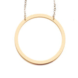 Large Circle Necklace - High Quality, Affordable Necklace - Available in Gold and Silver - Made in USA - Brevity Jewelry