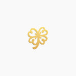Lucky Clover Charm - High Quality, Affordable, Whimsical, Hand Drawn Individual Charms for a Custom Locket - Available in Gold and Silver - Made in USA - Brevity Jewelry
