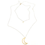 Pair of Crescent Necklaces - High Quality, Affordable Necklace - Available in Gold and Silver - Made in USA - Brevity Jewelry