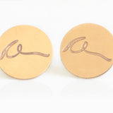 Signature Cufflinks - Made From Your Handwriting or Signature - High Quality, Affordable, One-of-a-kind, Personalized Cufflinks - Available in Gold and Silver - Made in USA - Brevity Jewelry - The Perfect Gift