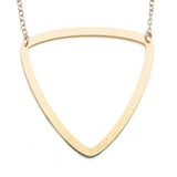 Large Curvilinear Triangle Necklace - High Quality, Affordable Necklace - Available in Gold and Silver - Made in USA - Brevity Jewelry