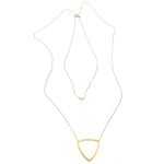 Pair of Curvilinear Triangles Necklace - High Quality, Affordable Necklace - Available in Gold and Silver - Made in USA - Brevity Jewelry