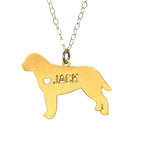 Custom Dog Love Necklace - Your Pet's Name On A Necklace - High Quality, Affordable, Personalized Necklace - Available in Gold and Silver - Made in USA - Brevity Jewelry - The Pefect Gift