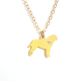 Dog Love Necklace - Animal Love - High Quality, Affordable Necklace - Available in Gold and Silver - Made in USA - Brevity Jewelry