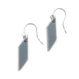 Rhombus Earrings - Affordable Acrylic Earrings - Yellow, Blue or Gray - Silver Chain - Made in USA - Brevity Jewelry