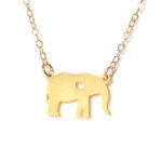 Elephant Love Necklace - Animal Love - High Quality, Affordable Necklace - Available in Gold and Silver - Made in USA - Brevity Jewelry