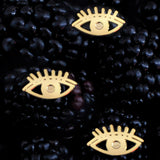 Mini Eye Earrings - High Quality, Affordable Earrings - Available in Gold and Silver - Made in USA - Brevity Jewelry