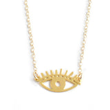 Mini Eye Necklace - High Quality, Affordable Necklace - Available in Gold and Silver - Made in USA - Brevity Jewelry