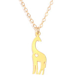 Giraffe Love Necklace - Animal Love - High Quality, Affordable Necklace - Available in Gold and Silver - Made in USA - Brevity Jewelry