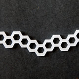 Hexagonal Necklace - High Quality, Affordable, Geometric Necklace - Available in Black and White Acrylic, Gold, Silver, and Limited Edition Coral Powdercoat Finish - Made in USA - Brevity Jewelry