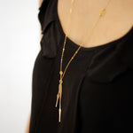 Horo 1 Necklace - High Quality, Affordable Necklace - Classic and Elegant - Clock Hand Design - Available in Gold and Silver - Made in USA - Brevity Jewelry
