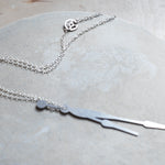Horo 1 Necklace - High Quality, Affordable Necklace - Classic and Elegant - Clock Hand Design - Available in Gold and Silver - Made in USA - Brevity Jewelry