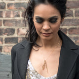 Horo 2 Necklace - High Quality, Affordable Necklace - Classic and Elegant - Clock Hand Design - Available in Gold and Silver - Made in USA - Brevity Jewelry
