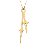 Horo 3 Necklace - High Quality, Affordable Necklace - Classic and Elegant - Clock Hand Design - Available in Gold and Silver - Made in USA - Brevity Jewelry