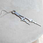 Horo 3 Necklace - High Quality, Affordable Necklace - Classic and Elegant - Clock Hand Design - Available in Gold and Silver - Made in USA - Brevity Jewelry