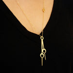 Horo 4 Necklace - High Quality, Affordable Necklace - Classic and Elegant - Clock Hand Design - Available in Gold and Silver - Made in USA - Brevity Jewelry