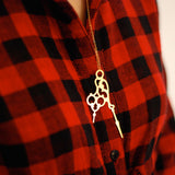 Horo 5 Necklace - High Quality, Affordable Necklace - Classic and Elegant - Clock Hand Design - Available in Gold and Silver - Made in USA - Brevity Jewelry