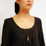 Horo 7 Necklace - High Quality, Affordable Necklace - Classic and Elegant - Clock Hand Design - Available in Gold and Silver - Made in USA - Brevity Jewelry