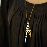 Horo 7 Necklace - High Quality, Affordable Necklace - Classic and Elegant - Clock Hand Design - Available in Gold and Silver - Made in USA - Brevity Jewelry