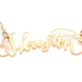 Houston City Love Necklace - High Quality, Hand Lettered, Calligraphy City Necklace - Your Favorite City - Available in Gold and Silver - Made in USA - Brevity Jewelry
