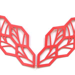 Leaf Necklace - High Quality, Affordable, Geometric Necklace - Available in Black and White Acrylic, Gold, Silver, and Limited Edition Coral Powdercoat Finish - Made in USA - Brevity Jewelry