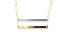 Lines Mixed Metal Necklace - High Quality, Affordable Necklace - Available in Mixed Gold and Silver - Made in USA - Brevity Jewelry
