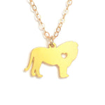 Lion Love Necklace - Animal Love - High Quality, Affordable Necklace - Available in Gold and Silver - Made in USA - Brevity Jewelry