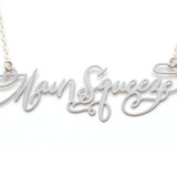 Main Squeeze Necklace - High Quality, Affordable, Endearment Nickname Necklace - Available in Gold and Silver - Made in USA - Brevity Jewelry