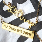 26.2 Chicago Marathon Necklace - High Quality, Affordable Necklace - Available in Gold and Silver - Made in USA - Brevity Jewelry - Perfect Gift For Runners