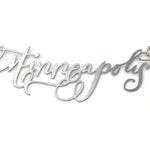 Minneapolis City Love Necklace - High Quality, Hand Lettered, Calligraphy City Necklace - Your Favorite City - Available in Gold and Silver - Made in USA - Brevity Jewelry