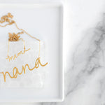 Mama and Nana Necklaces - High Quality, Affordable, Hand Written, Self Love Word Necklaces - Available in Gold and Silver - Small and Large Sizes - Made in USA - Brevity Jewelry
