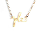 Plz Necklace - Texting Necklaces - High Quality, Affordable Necklace - Available in Gold and Silver - Made in USA - Brevity Jewelry