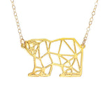 Polar Bear Necklace - Wireframe Origami - High Quality, Affordable Necklace - Available in Gold and Silver - Made in USA - Brevity Jewelry