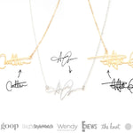 Signature Necklace - Made From Your Handwriting or Signature - High Quality, Affordable, One-of-a-kind, Personalized Necklace - Available in Gold and Silver - Made in USA - Brevity Jewelry - The Pefect Gift