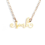 Smh Necklace - Texting Necklaces - High Quality, Affordable Necklace - Available in Gold and Silver - Made in USA - Brevity Jewelry