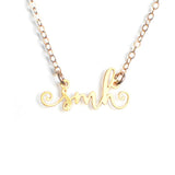 Smh Necklace - Texting Necklaces - High Quality, Affordable Necklace - Available in Gold and Silver - Made in USA - Brevity Jewelry