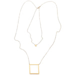 Pair of Squares Necklace - High Quality, Affordable Necklace - Available in Gold and Silver - Made in USA - Brevity Jewelry