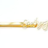 Signature Tie Clip - Made From Your Handwriting or Signature - High Quality, Affordable, One-of-a-kind, Personalized Tie Clip - Available in Gold and Silver - Made in USA - Brevity Jewelry - The Perfect Gift
