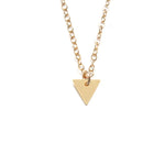 Small Triangle Necklace - High Quality, Affordable Necklace - Available in Gold and Silver - Made in USA - Brevity Jewelry